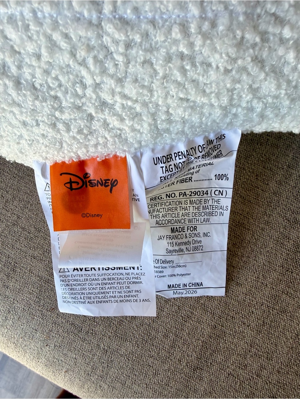 NWT Aldi Disney 2026 Black & White Mickey Ghost Plush Accent Pillow - Picture 5 of 5